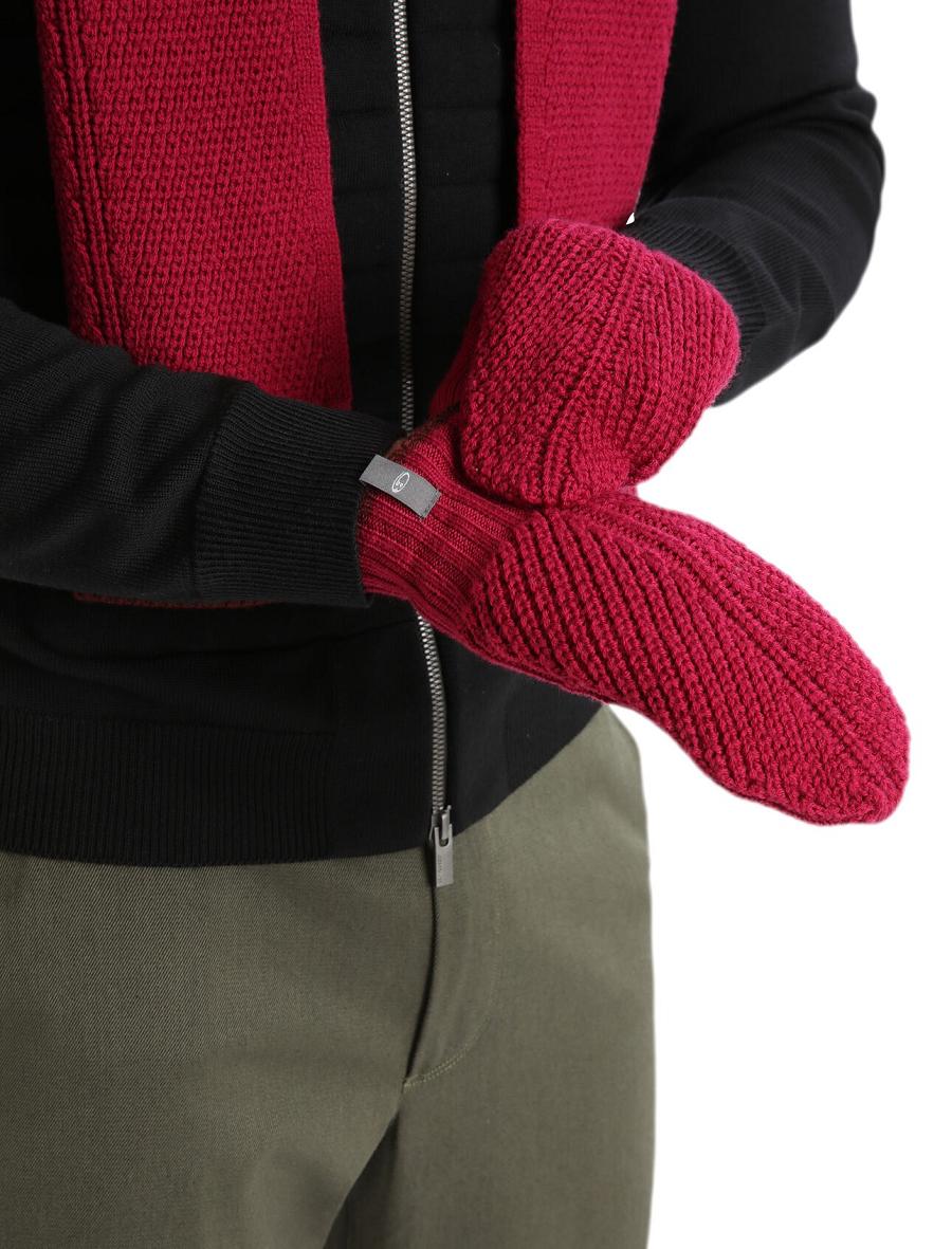 Icebreaker Unisex Merino Waypoint Mittens Női Kesztyű Rózsaszín | HU 1504ZUTG